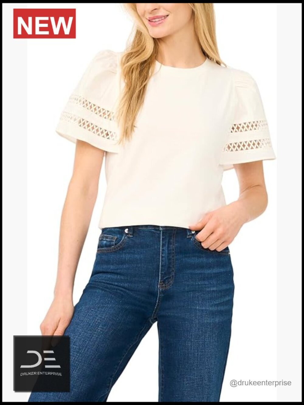 Short Sleeve Cotton Trim Tee T-Shirt